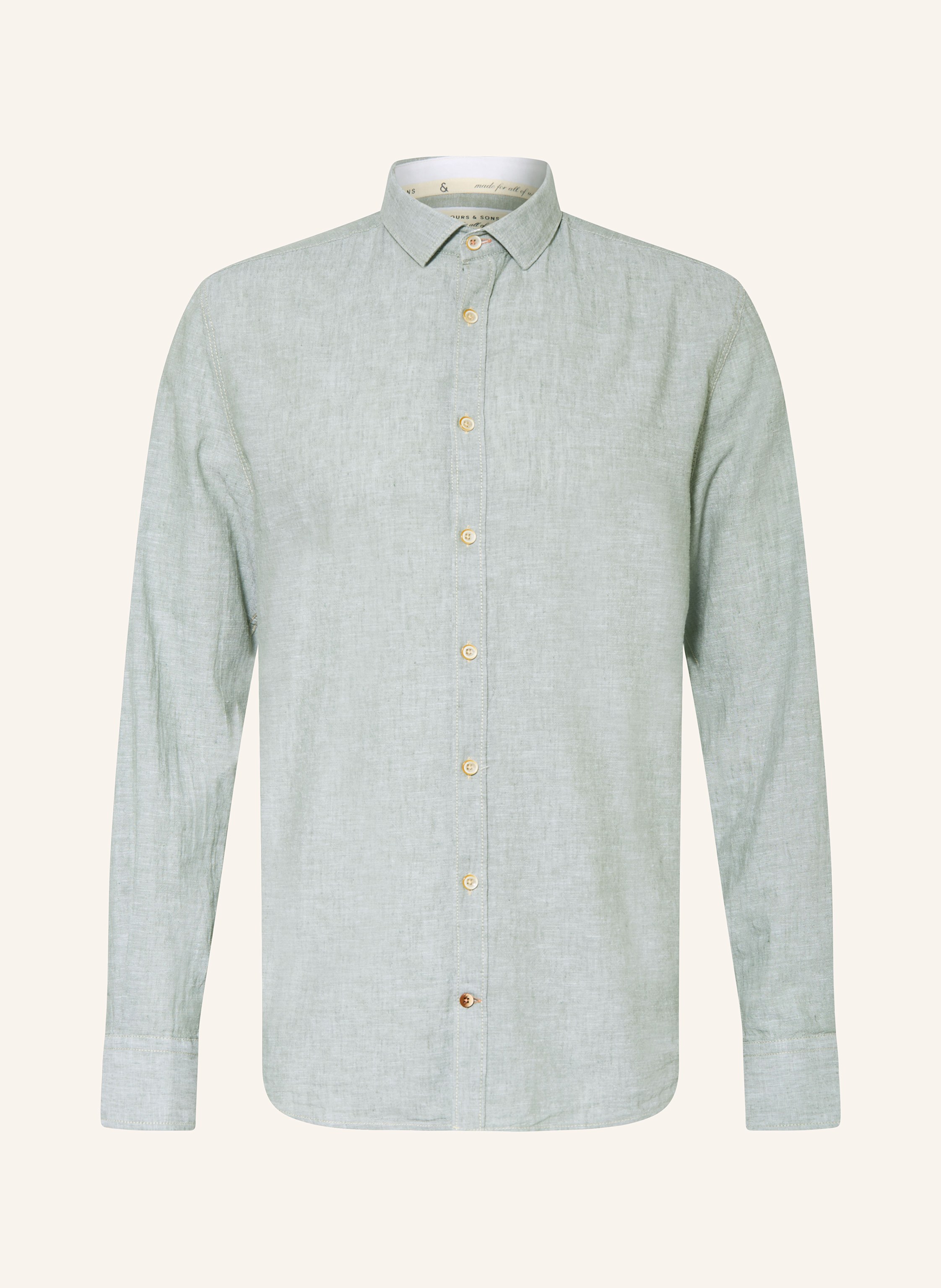 COLOURS & SONS Hemd Slim Fit mit Leinen