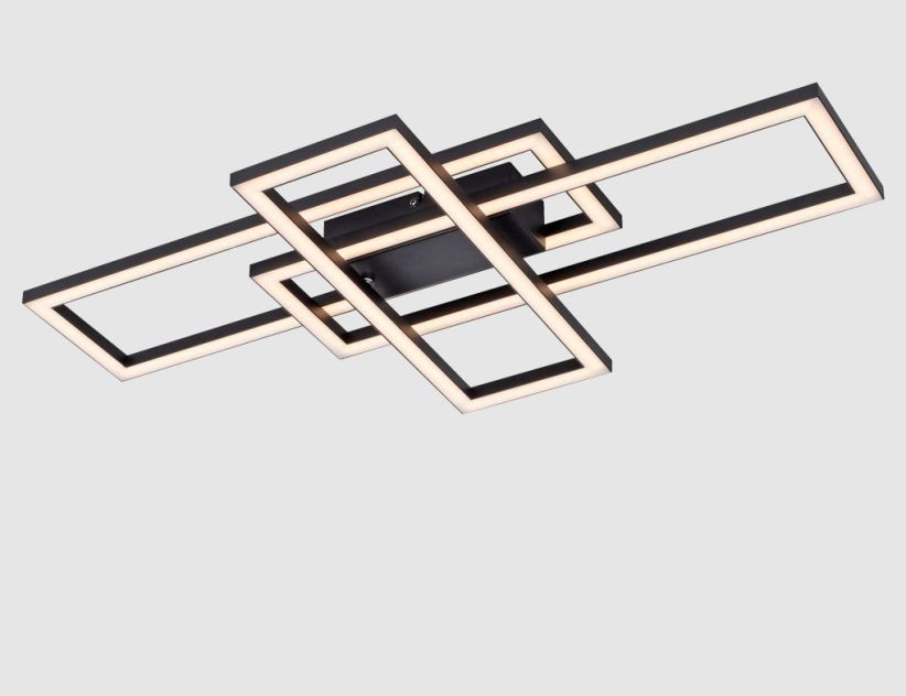 Deckenleuchte LED Schwarz 65 cm