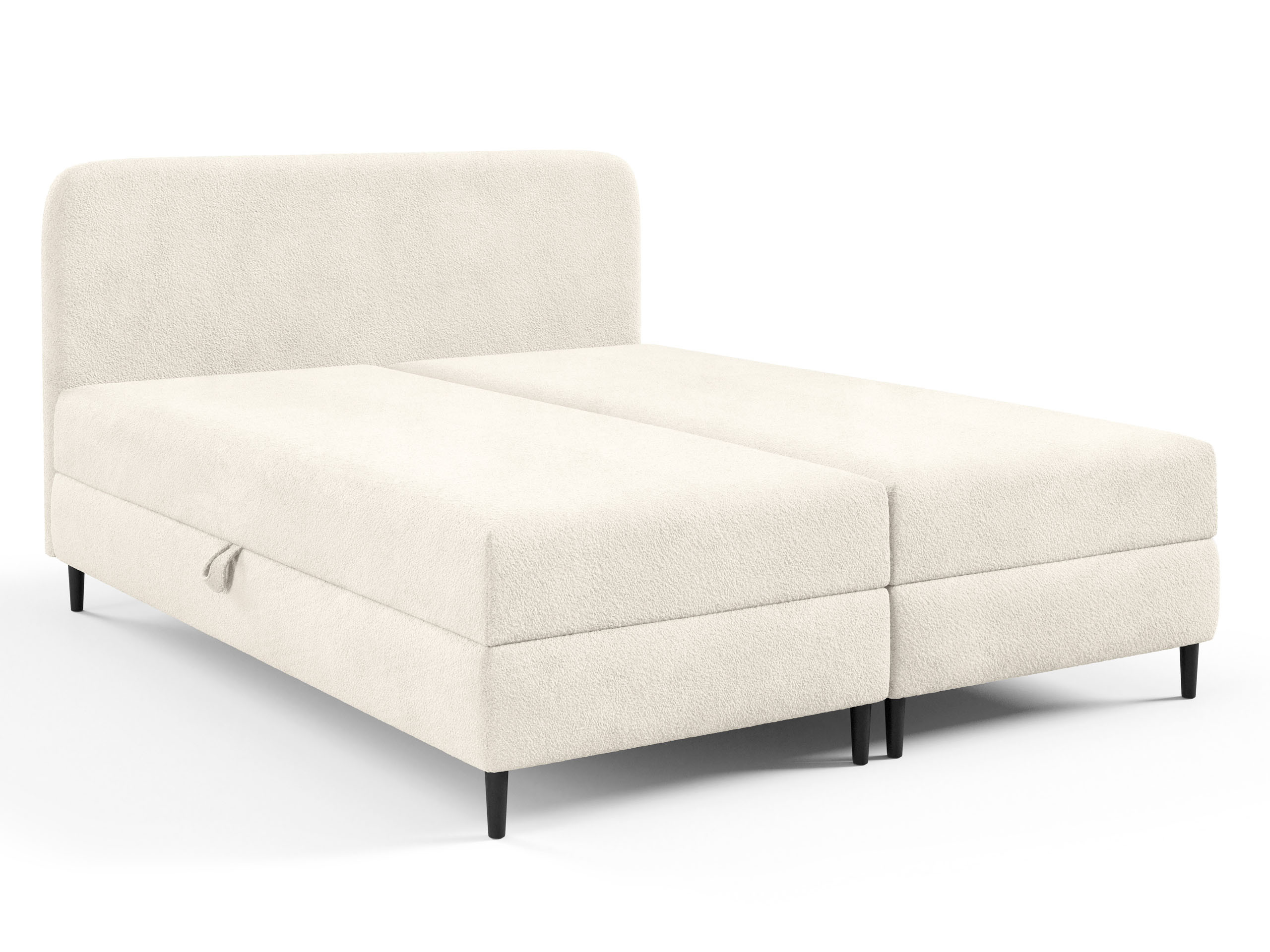 Łóżko 140x200 kontynentalne Faro Soft z pojemnikami, tkanina Lambi 01