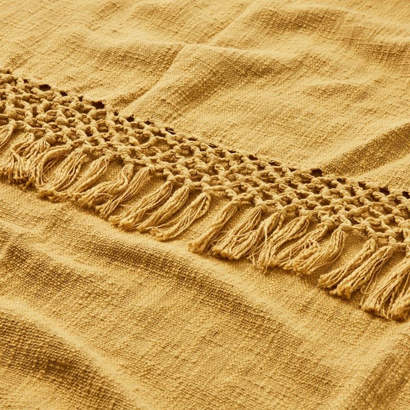 Macrame Mustard Knot Throw