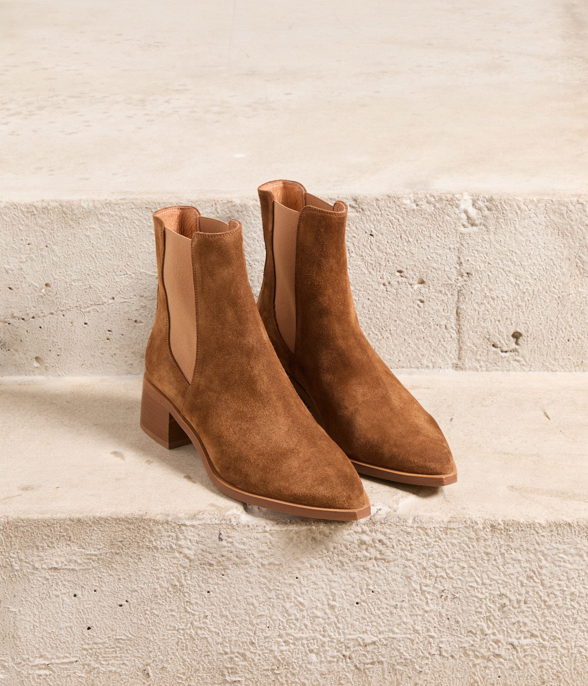 Boots camel pointues Luna