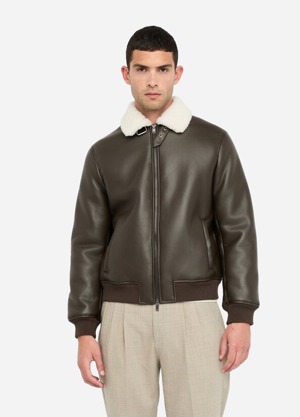 Giacca biker in tessuto spalmato