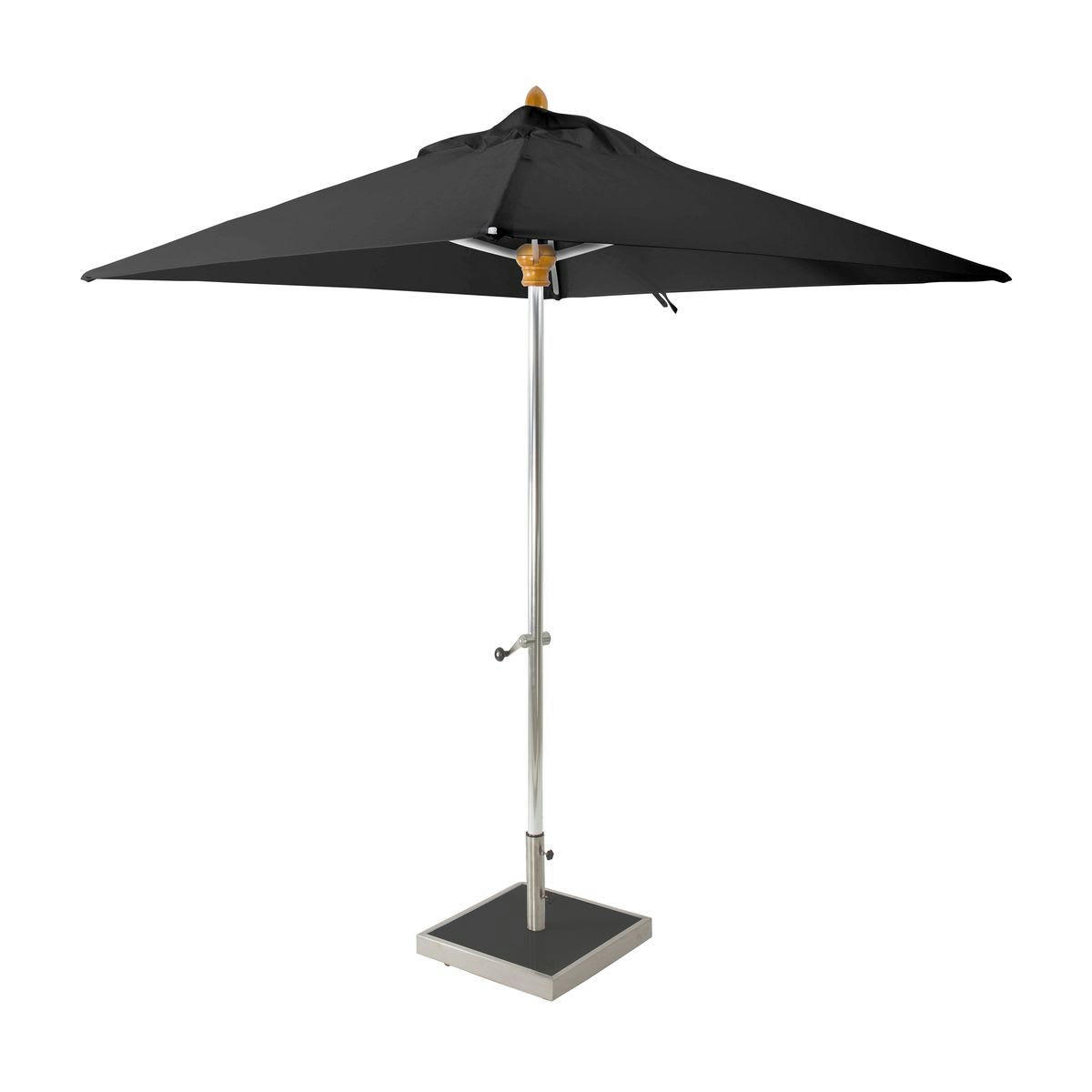 GALILEO - Parasol en aluminium et toile noire 200cm