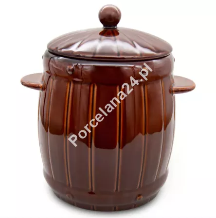 Beczka hermetyczna z kamionki 4,0 L Bella Fiore - Brązowa 1TR.BECZ.41635