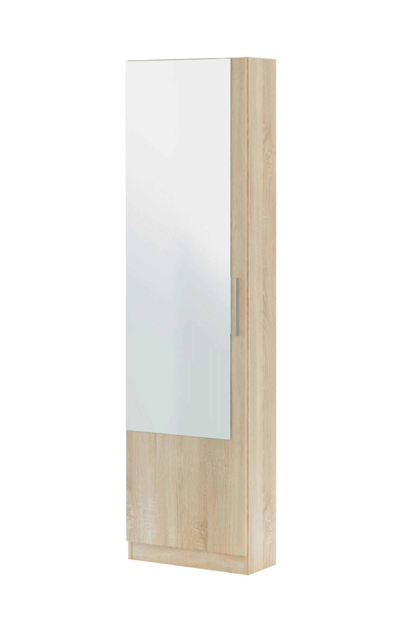 DCOZZOL - Meuble à chaussures avec 1 porte effet bois chêne