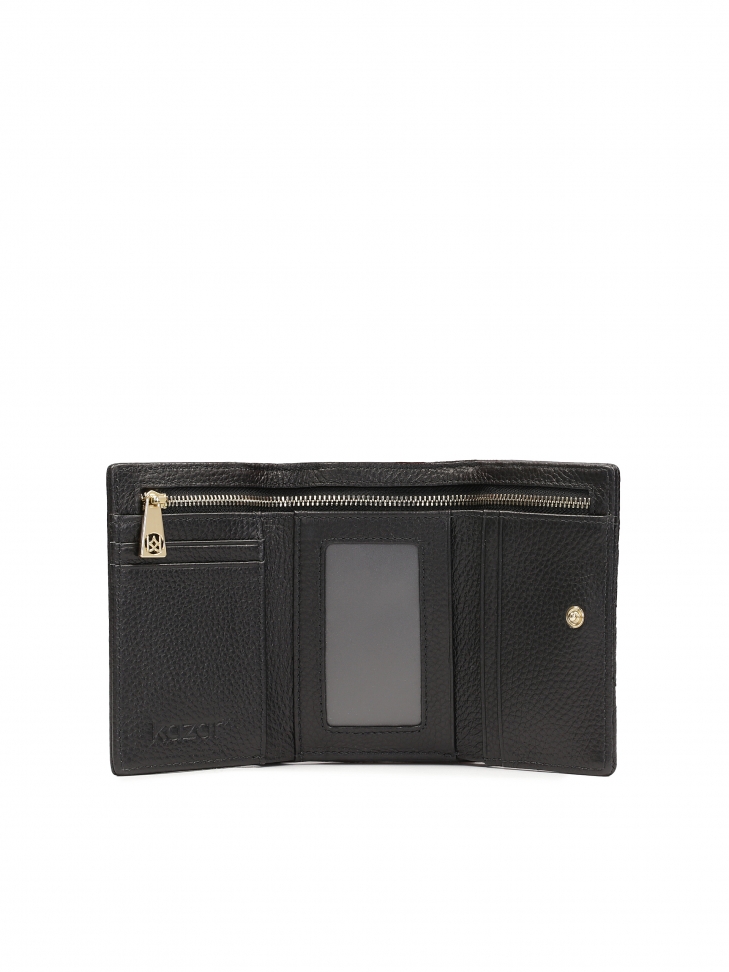 Quilted small wallet with rhinestones