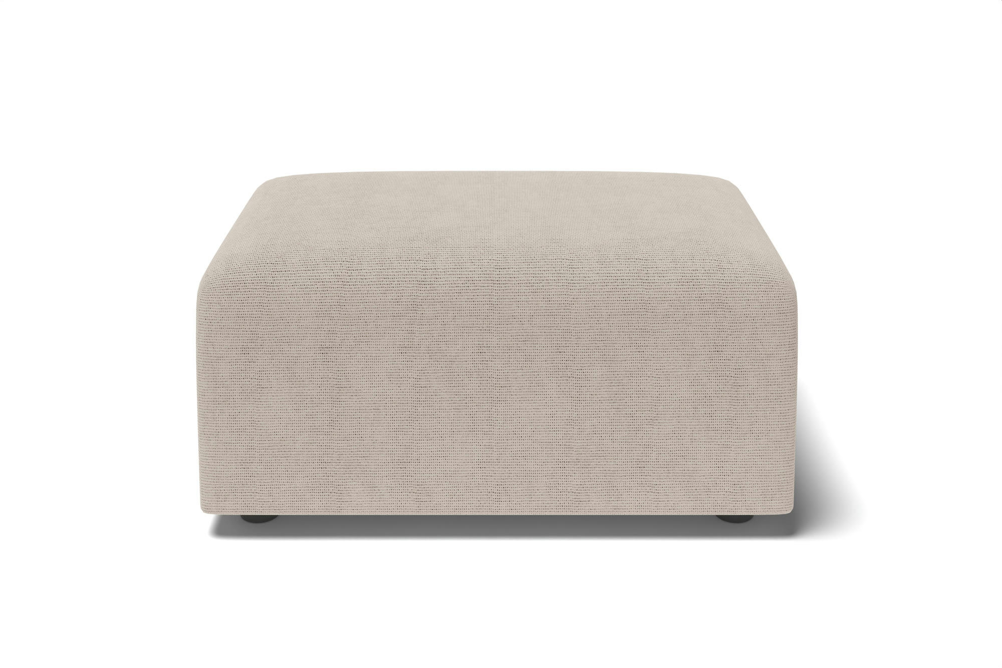 MILO - Pouf carré en tissu   beige