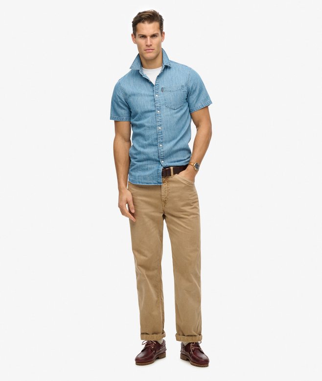 Essential Short Sleeve Denim Shirt