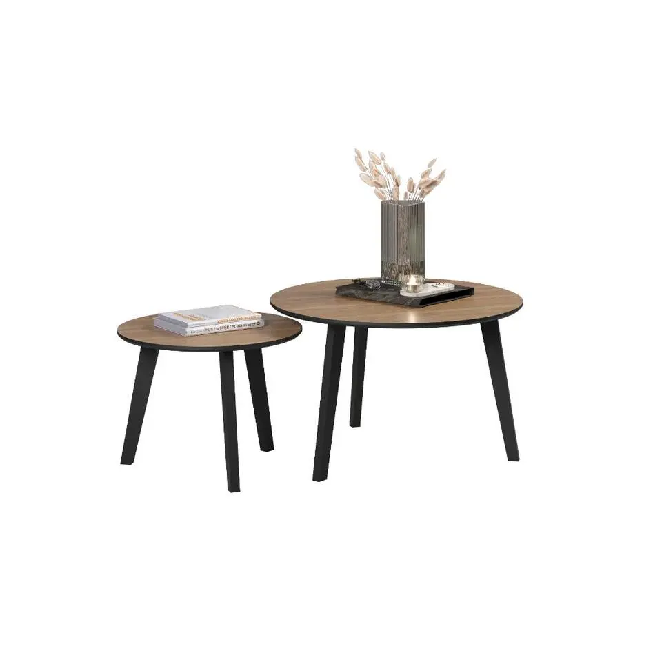 Hioshop Ronin salontafel set van 2 eiken decor