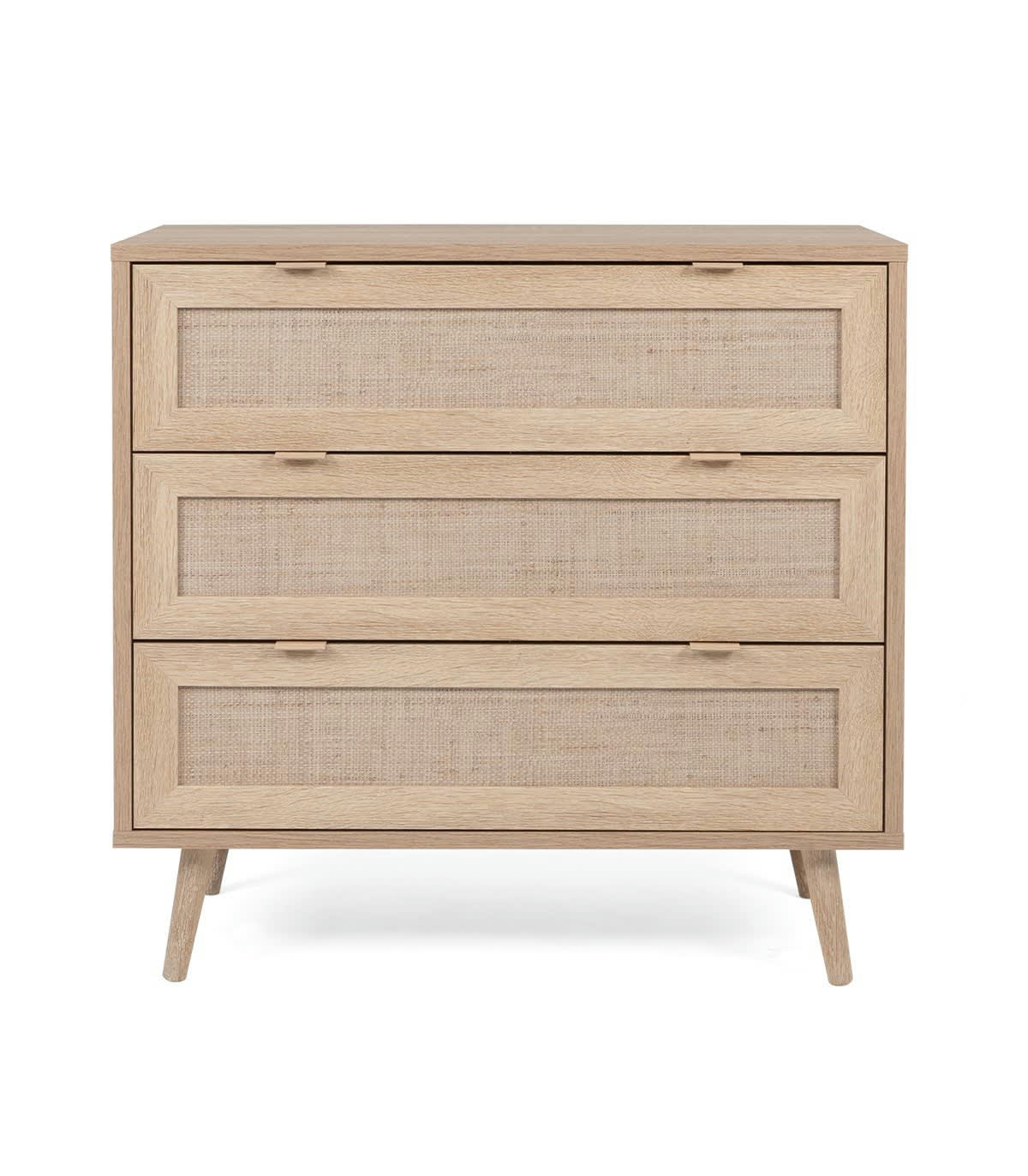 BALI - Commode 3 Tiroirs L80 cm - Impression effet rotin