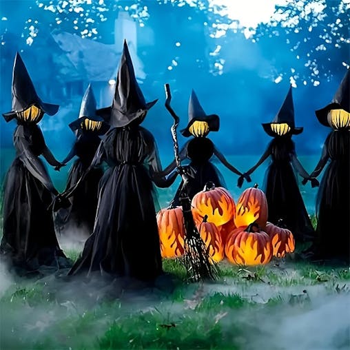 NNETM Sound and Light Witch Halloween Decoration