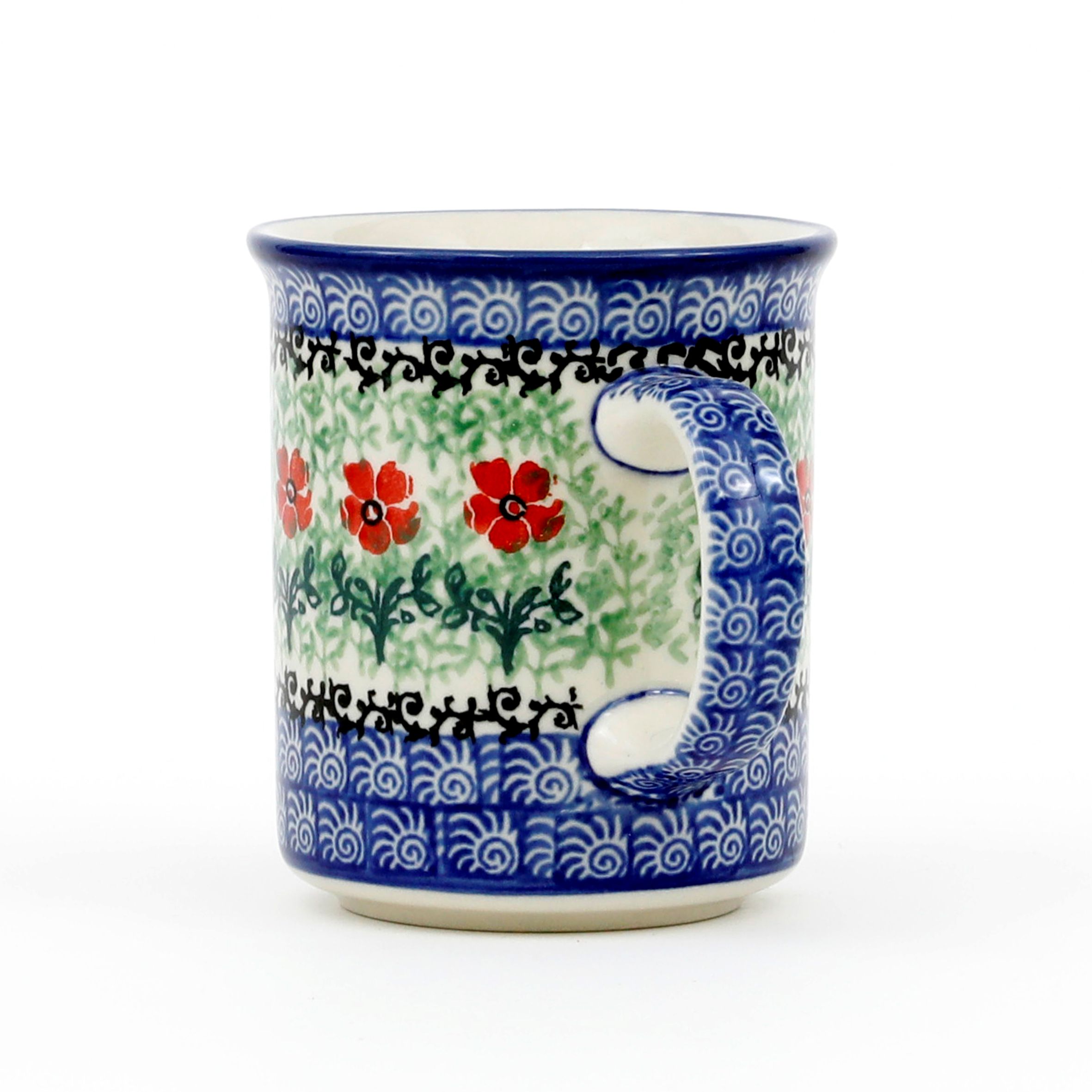 Kubek ceramiczny 236 0,3l 1916X Czerwone kwiatuszki Bolesławiec