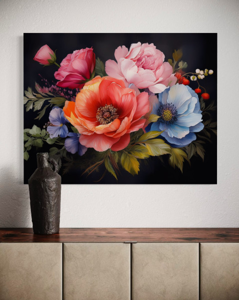 Feeby Obraz na płótnie, Kolorowe Kwiaty 60x40