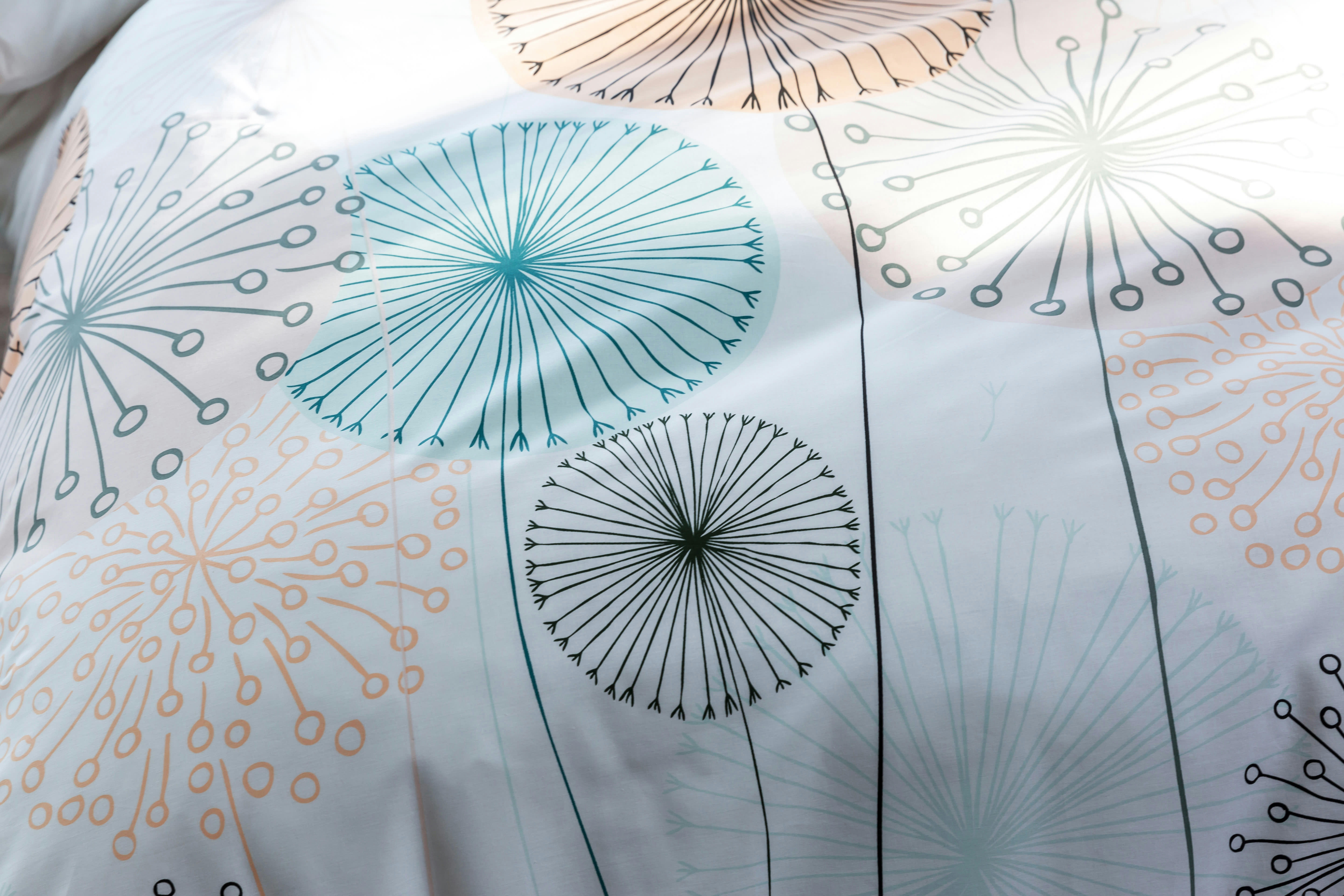 PISSENLIT - Housse de couette 240x220 en coton vert céladon