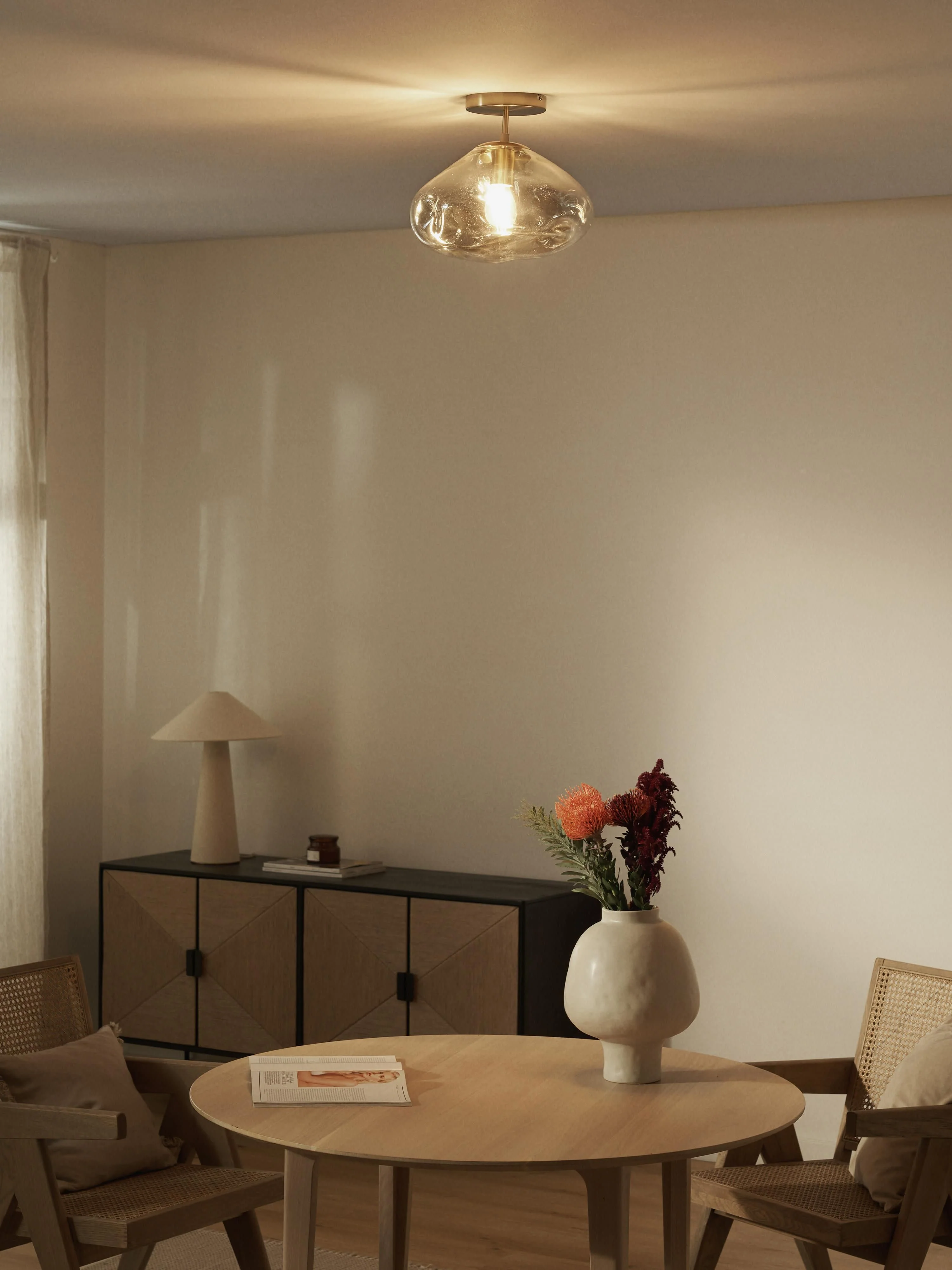 Deckenleuchte Amora aus Glas