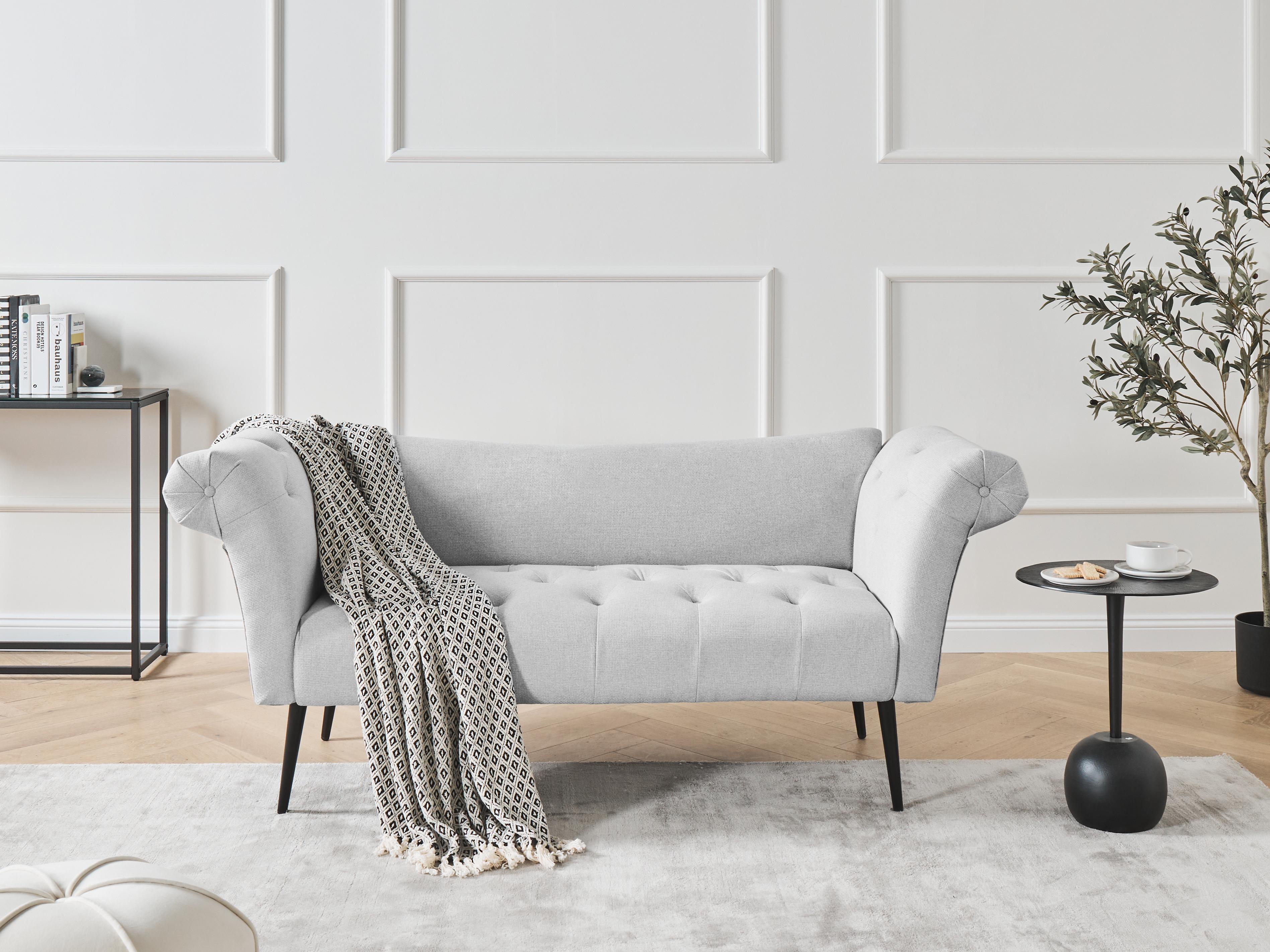 Chaise Longue NANTILLY Fabric Light Grey