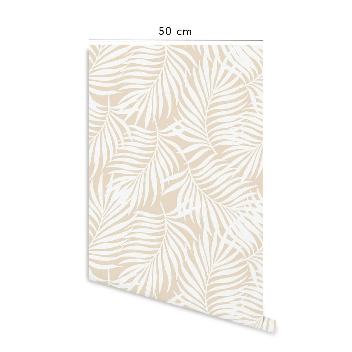 TROPICALEAVES - Papier peint vinyle adhésif tropicale sable 50x300 cm