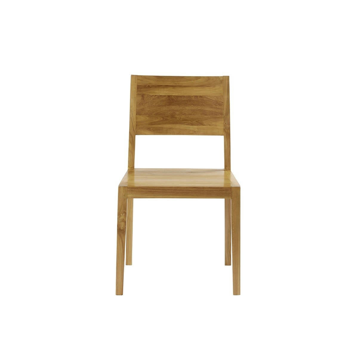 BOSTON - Chaise en teck massif moderne