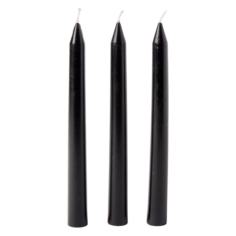 Bougie bâton Spirit Halloween noir x3