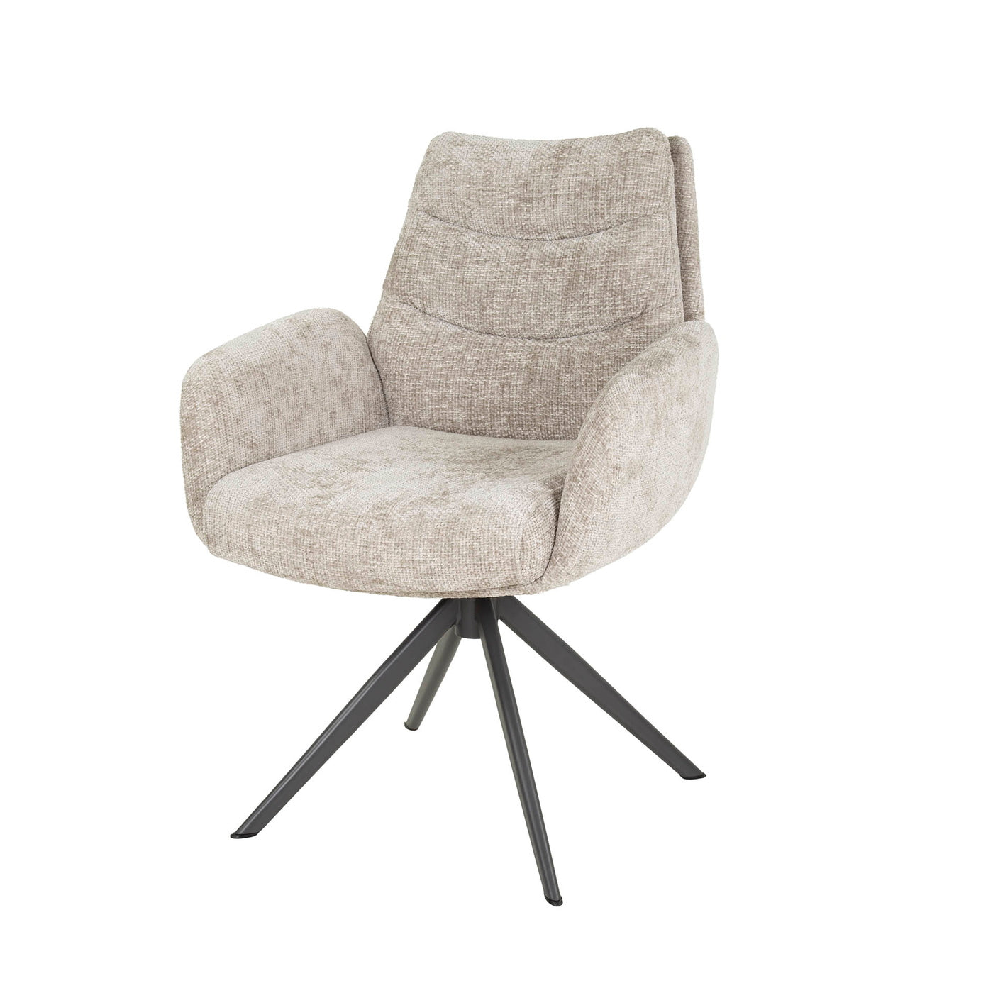 Giga Meubel Eetkamerstoel Lounge - Zand - Draaibaar - Set van 2