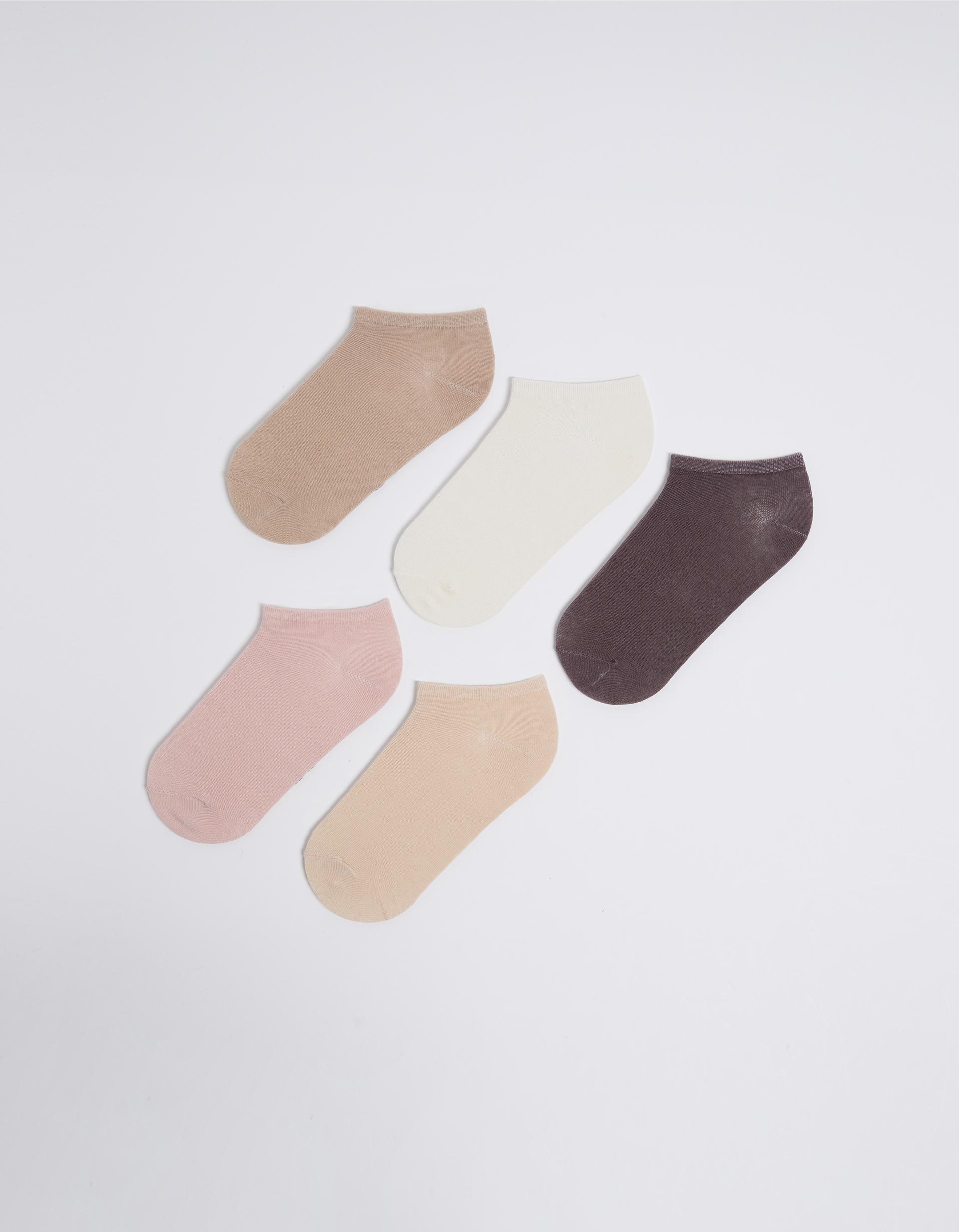 Pack 5 Pares de Meias Invisíveis, Mulher, Multicor