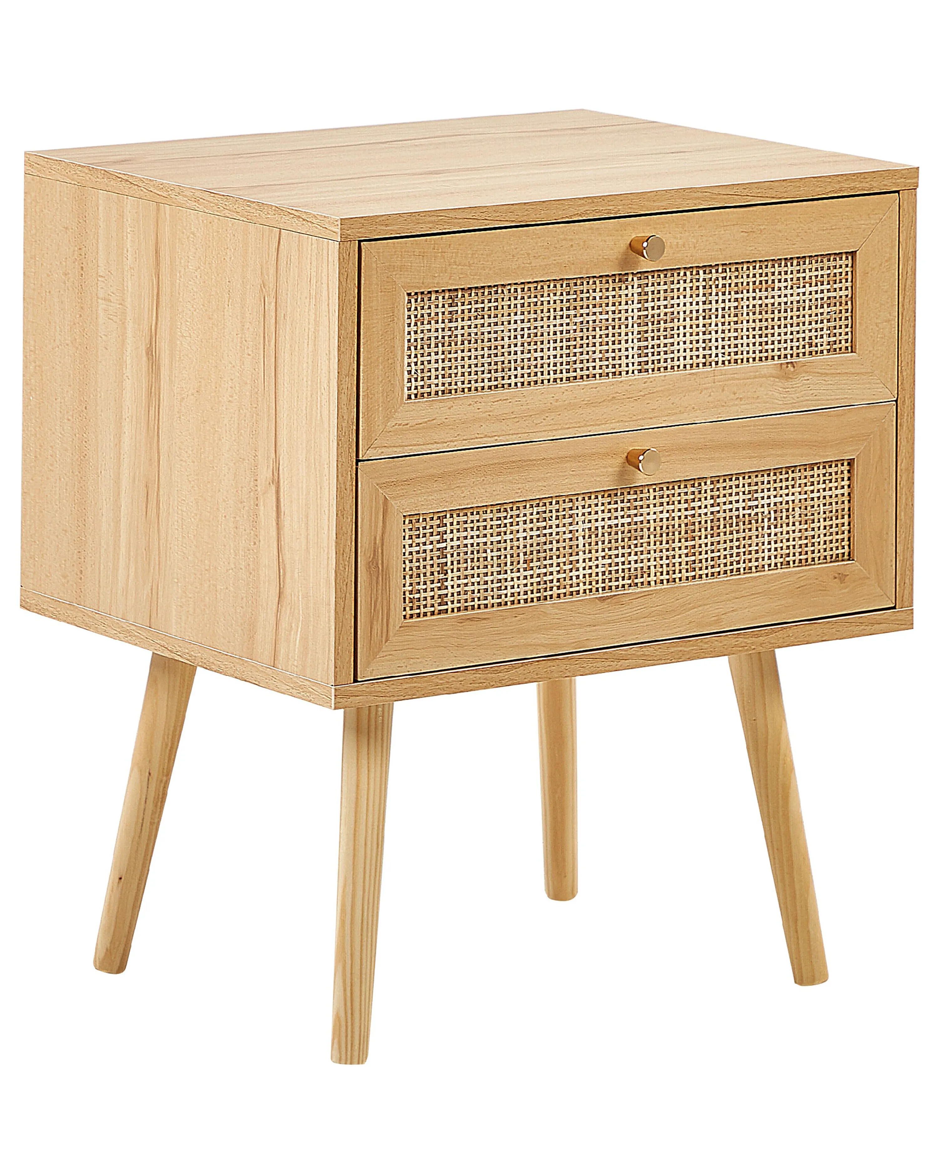 Shoe Storage Cabinet PEROTE Rattan Light Brown