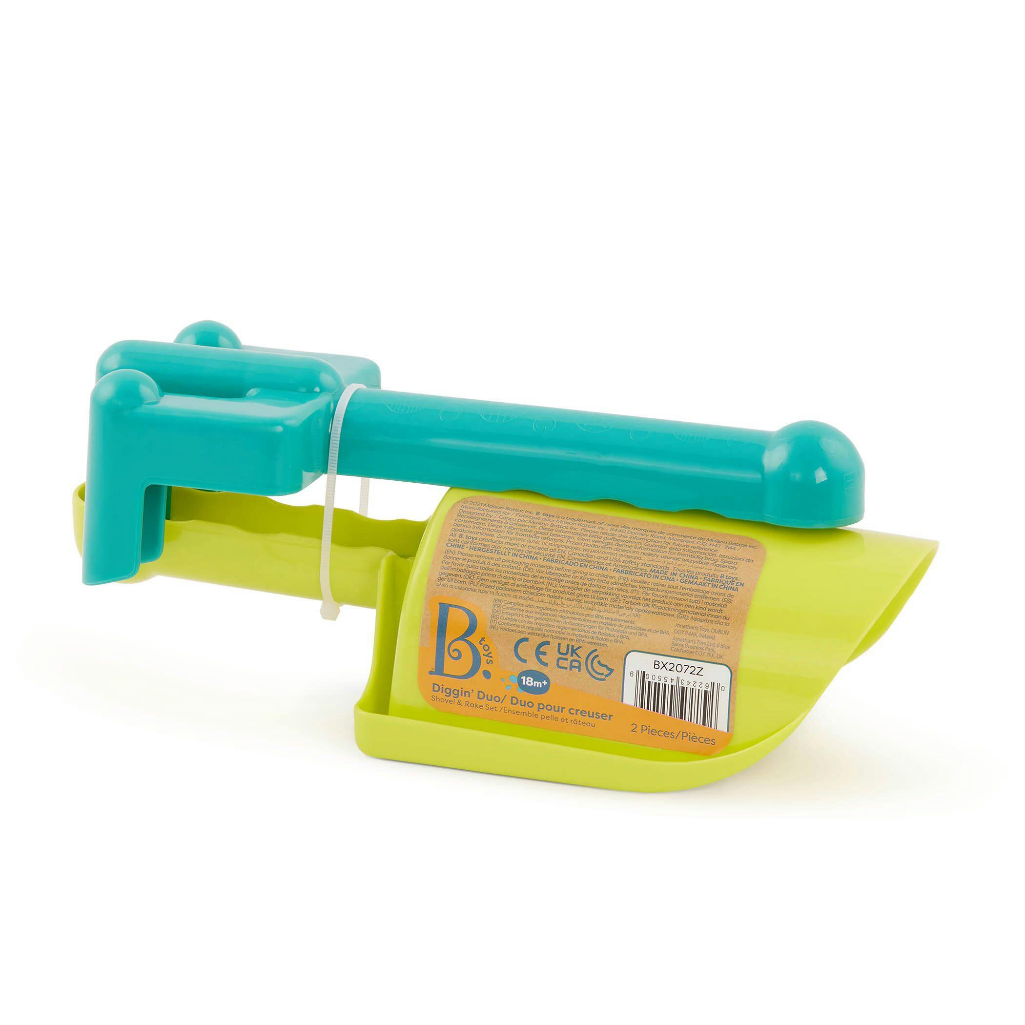 Diggin' Duo Outdoor Beach/Sandbox Shovel & Scoops Set, Toddler Development Toy, Ages 18m+