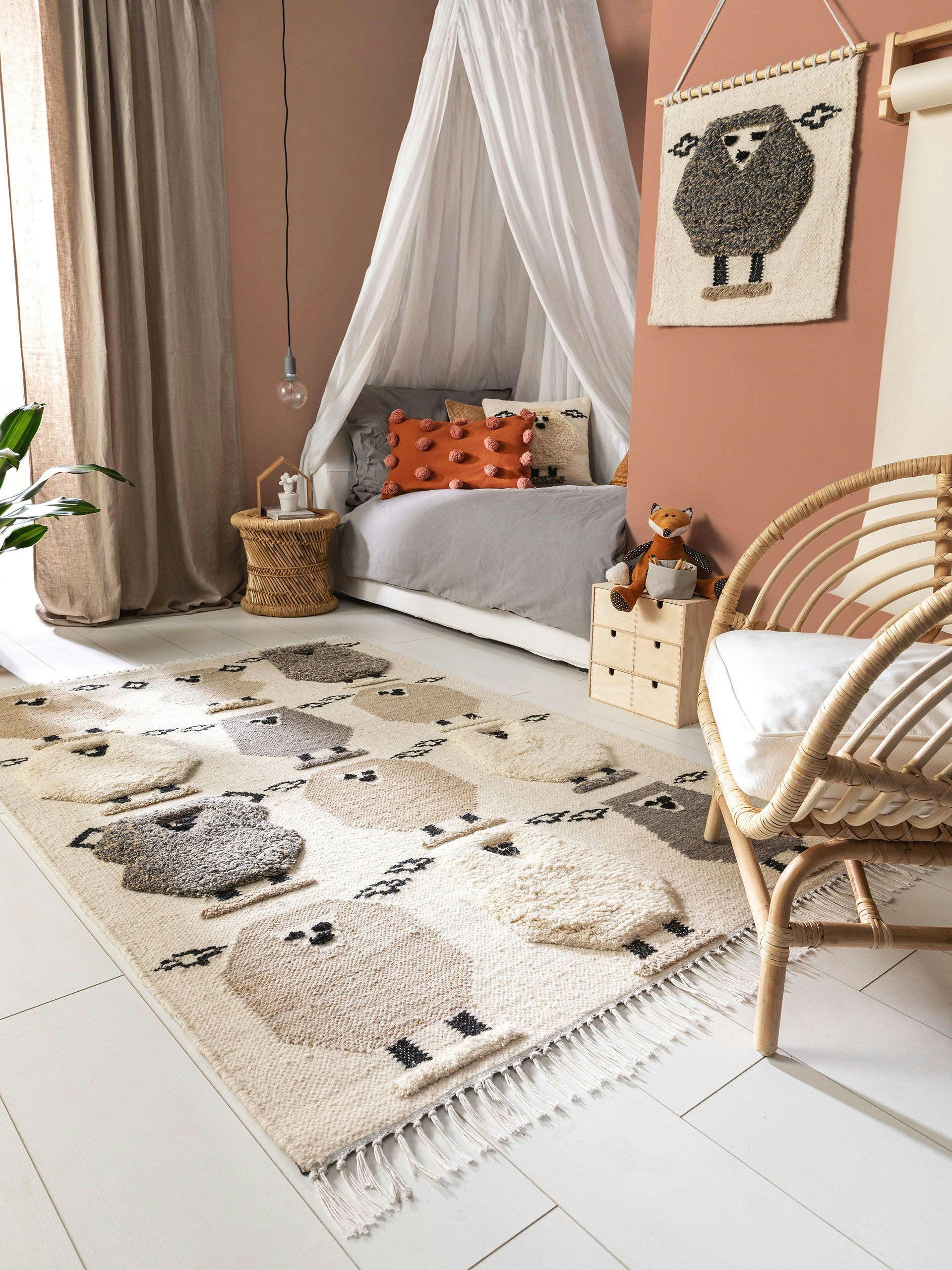 SHAWN - Tapis enfant crème 160x230