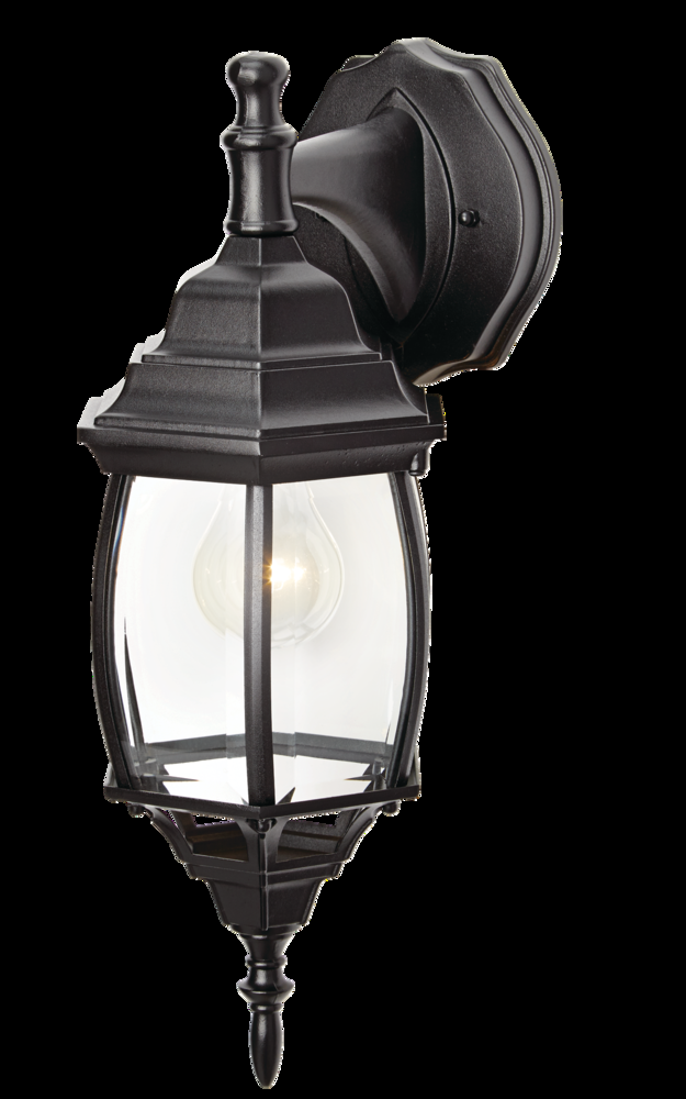 NOMA Curved Clear Bevelled Glass Panels Hanging Outdoor Wall Light , Weather-Resistant, Assorted Colours