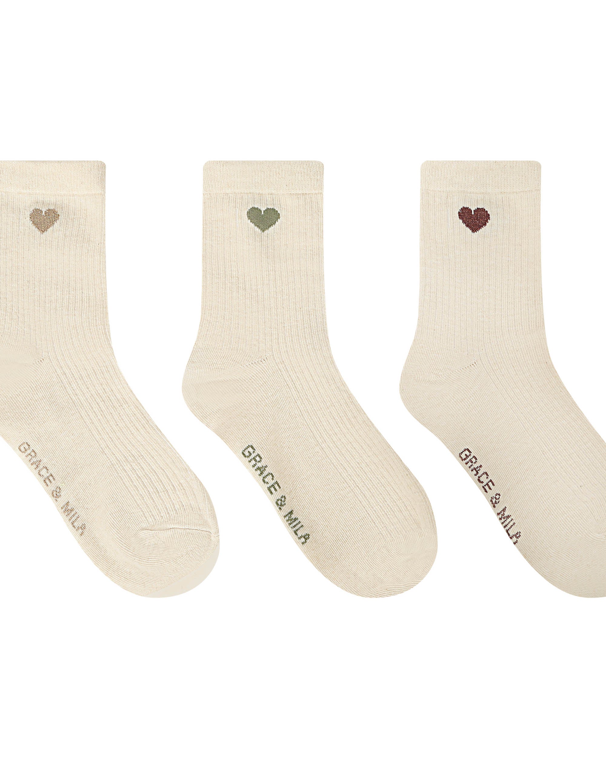 Chaussettes mi-hautes multico Satine