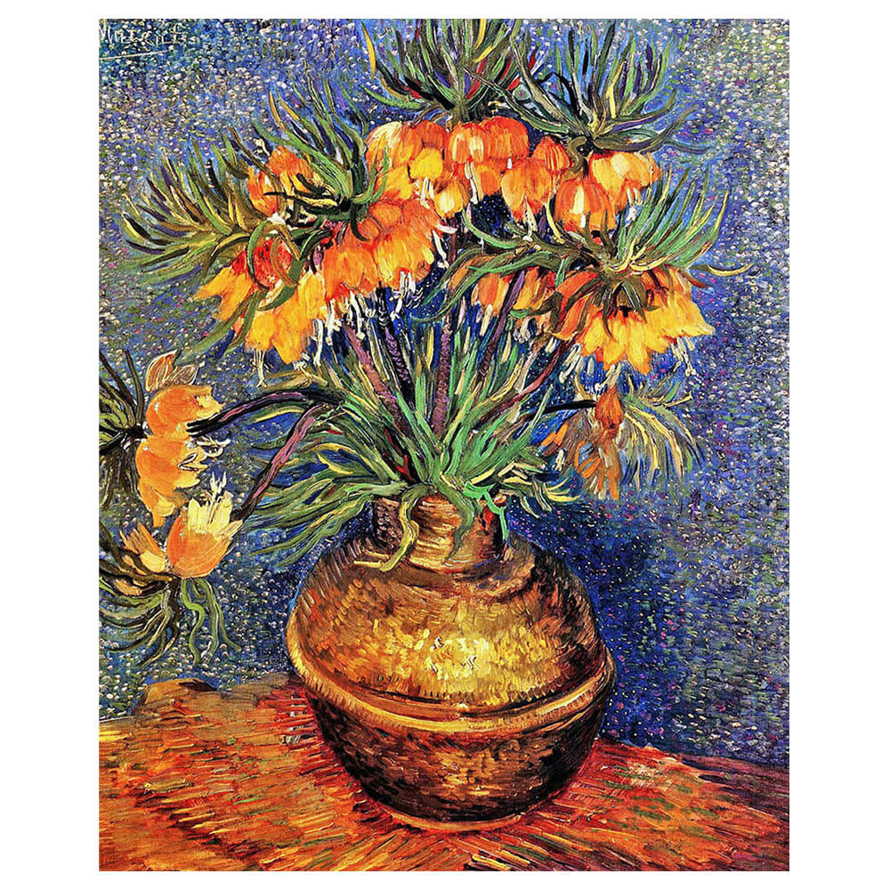 - Tableau - Fritillaries, Couronne Impériale, Van Gogh 80x100cm