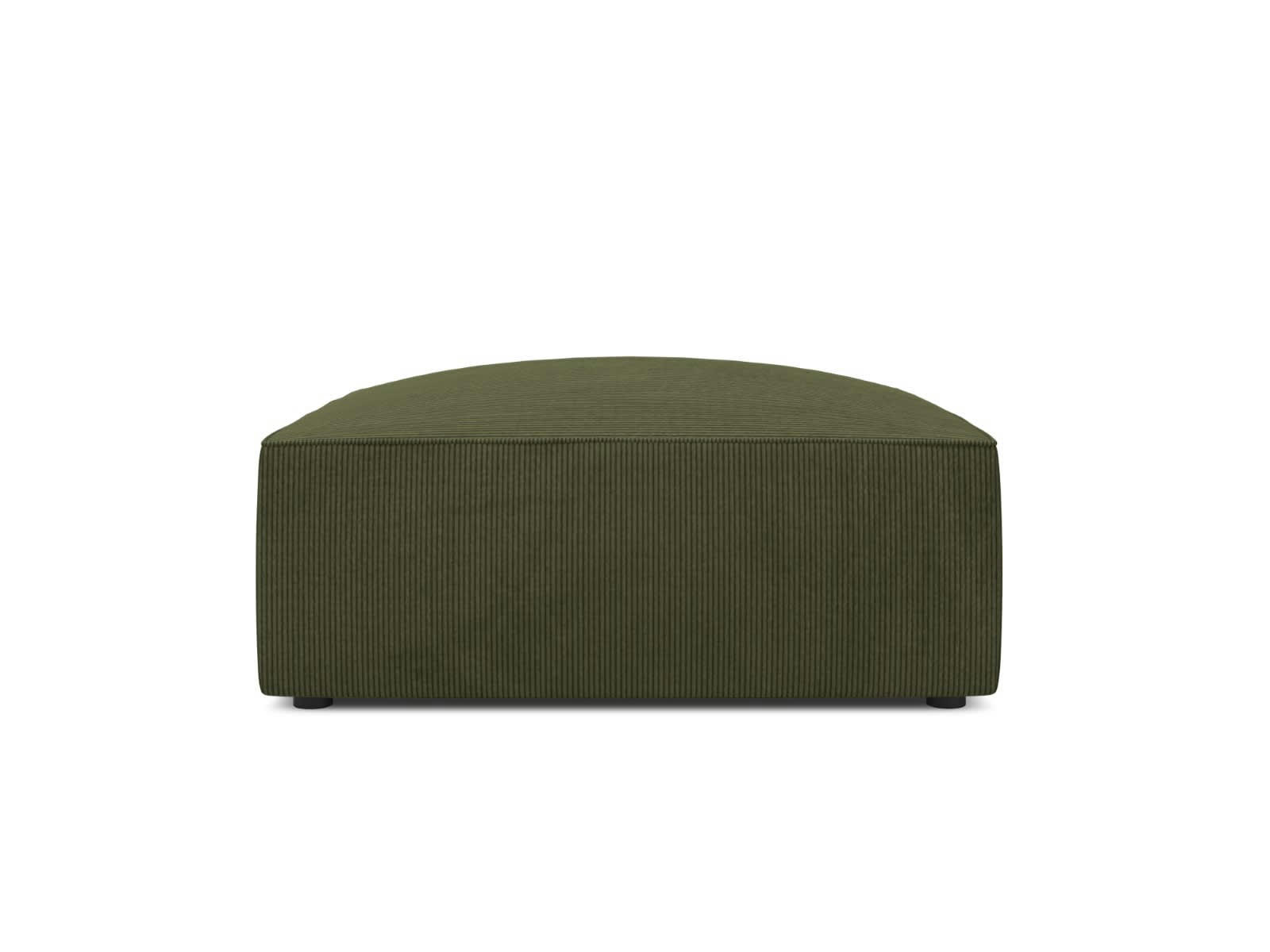 RUBY - Pouf 1 place en tissu velours côtelé vert