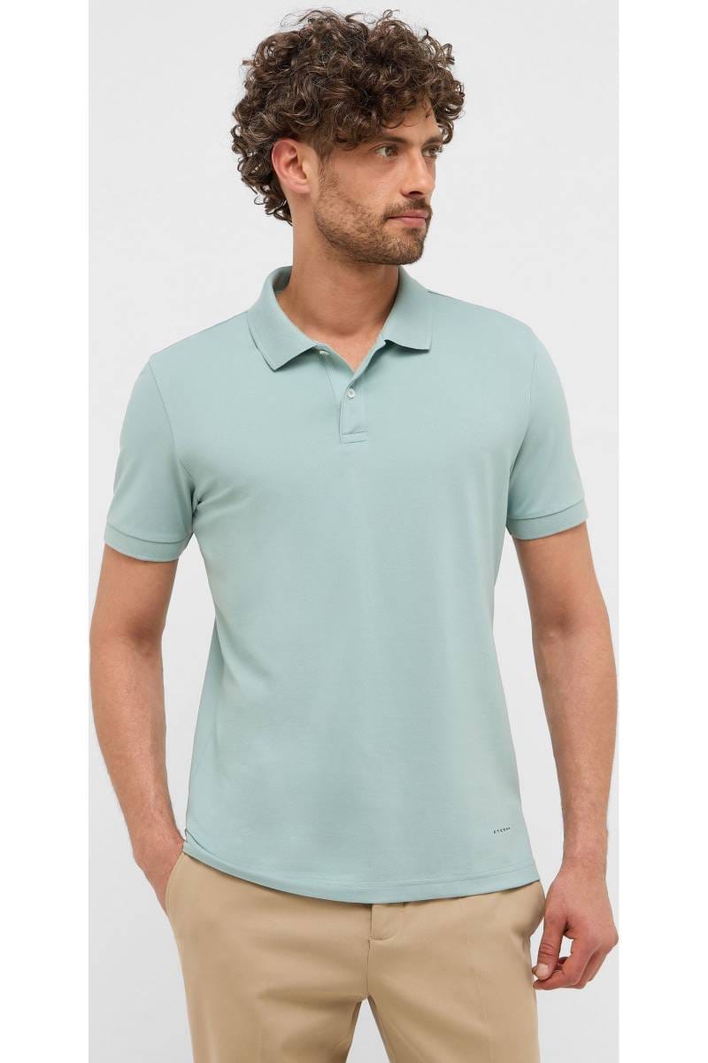 ETERNA Performance Slim Fit Poloshirt khaki, Einfarbig