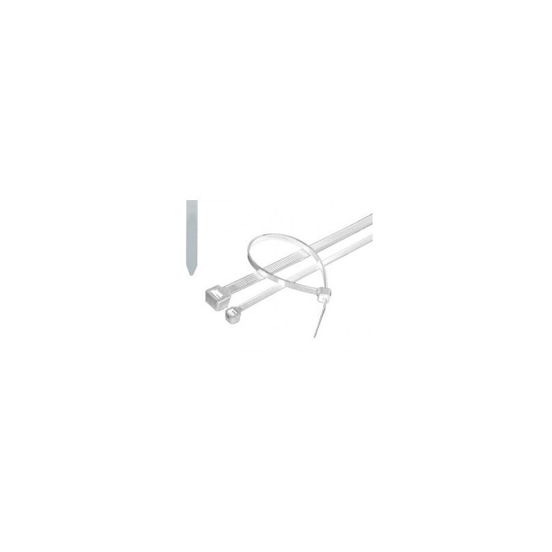 Collier serre-câbles blanc 3,6 x 300 mm 100 pièces SHOQ