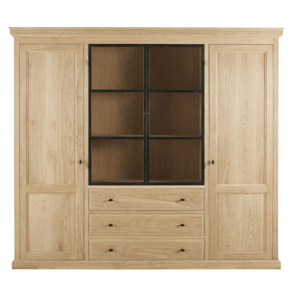 Faubourg - Bibliothèque rétroéclairée 4 portes 3 tiroirs