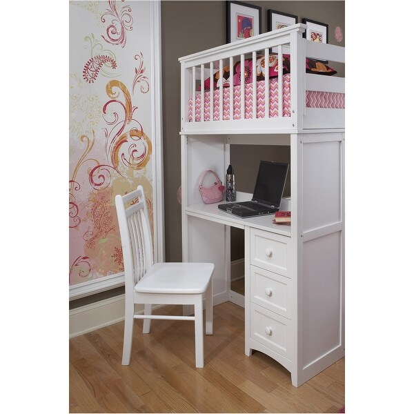 NE Kids School House Chocolate Brown Stair Loft