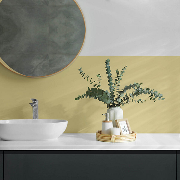 Panneau Mural PVC Wallfluent 100x50 cm Couleur : Jaune Foncé 1 pièce