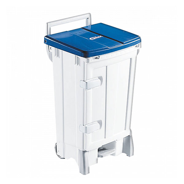 Collecteur à pédale 90 L   porte - couvercle bleu