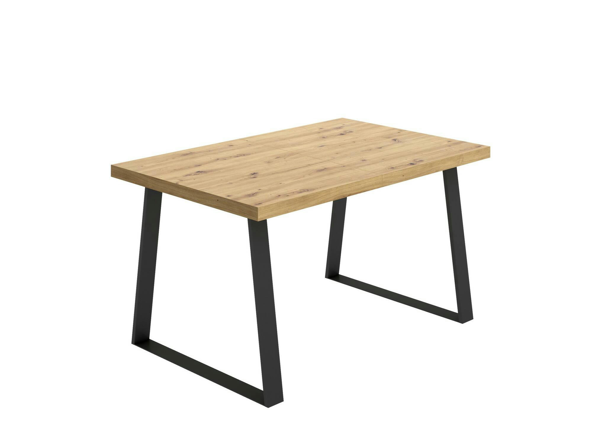 DARSLA - Table fixe effet bois chêne noueux 160x90