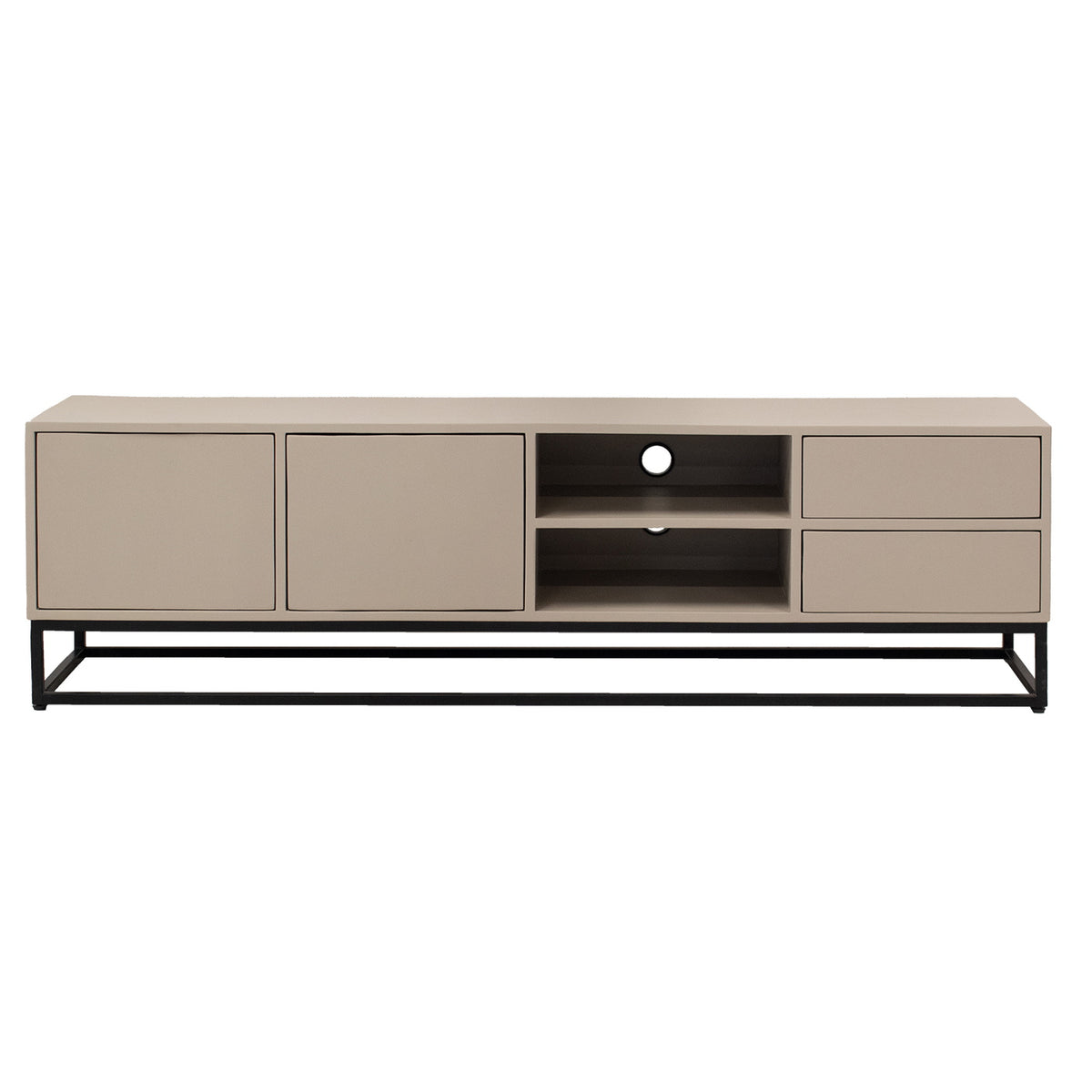 Giga Meubel Tv-Meubel Cervi - Mangohout/Metaal - Taupe - 180cm