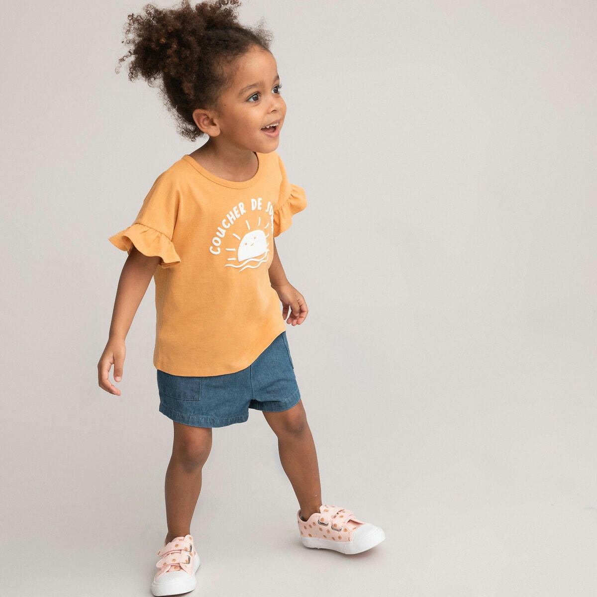 Lot de 2 T-shirts à manches courtes volantées