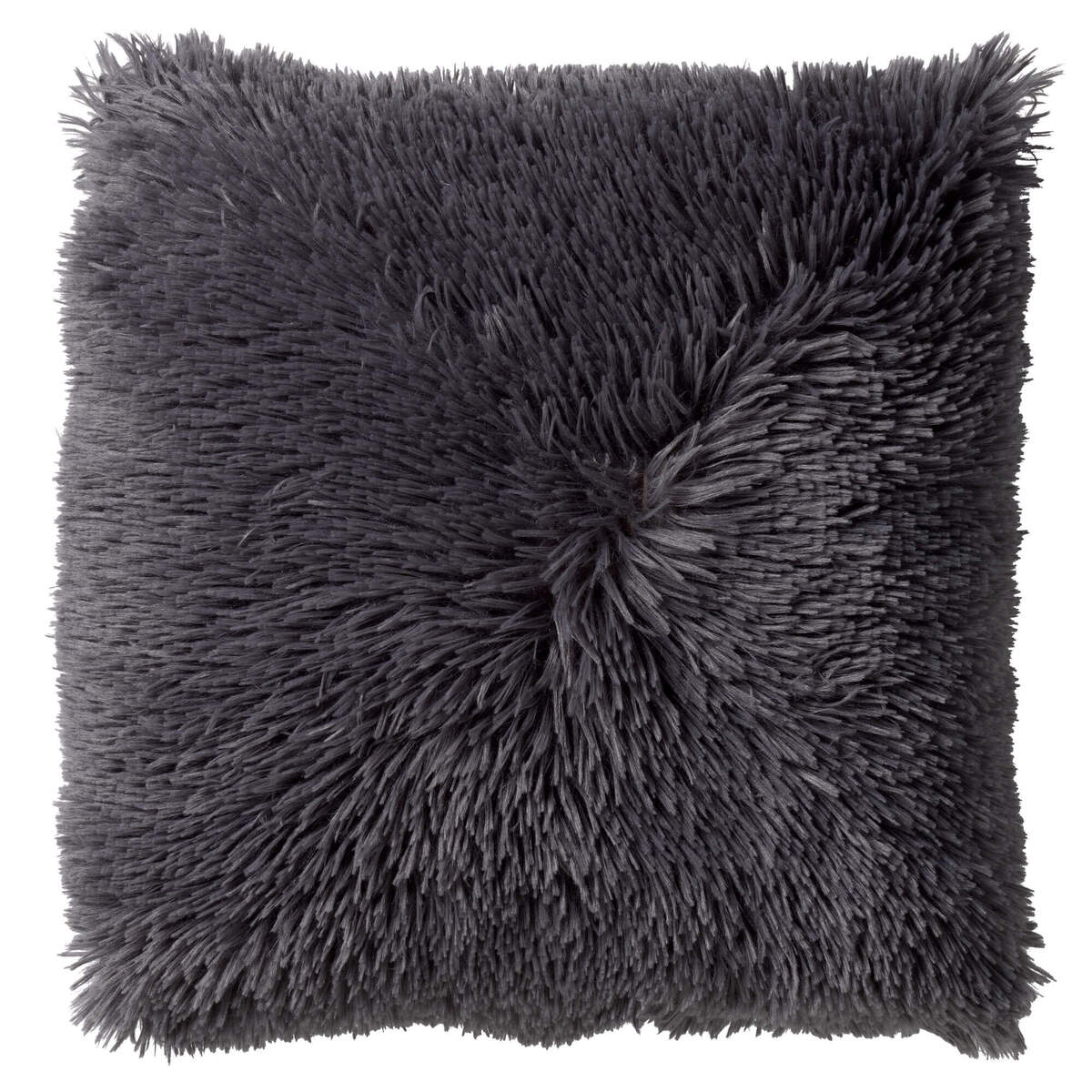 FLUFFY - sierkussen 60x60 cm - superzacht - XL kussen - Charcoal Gray - antraciet