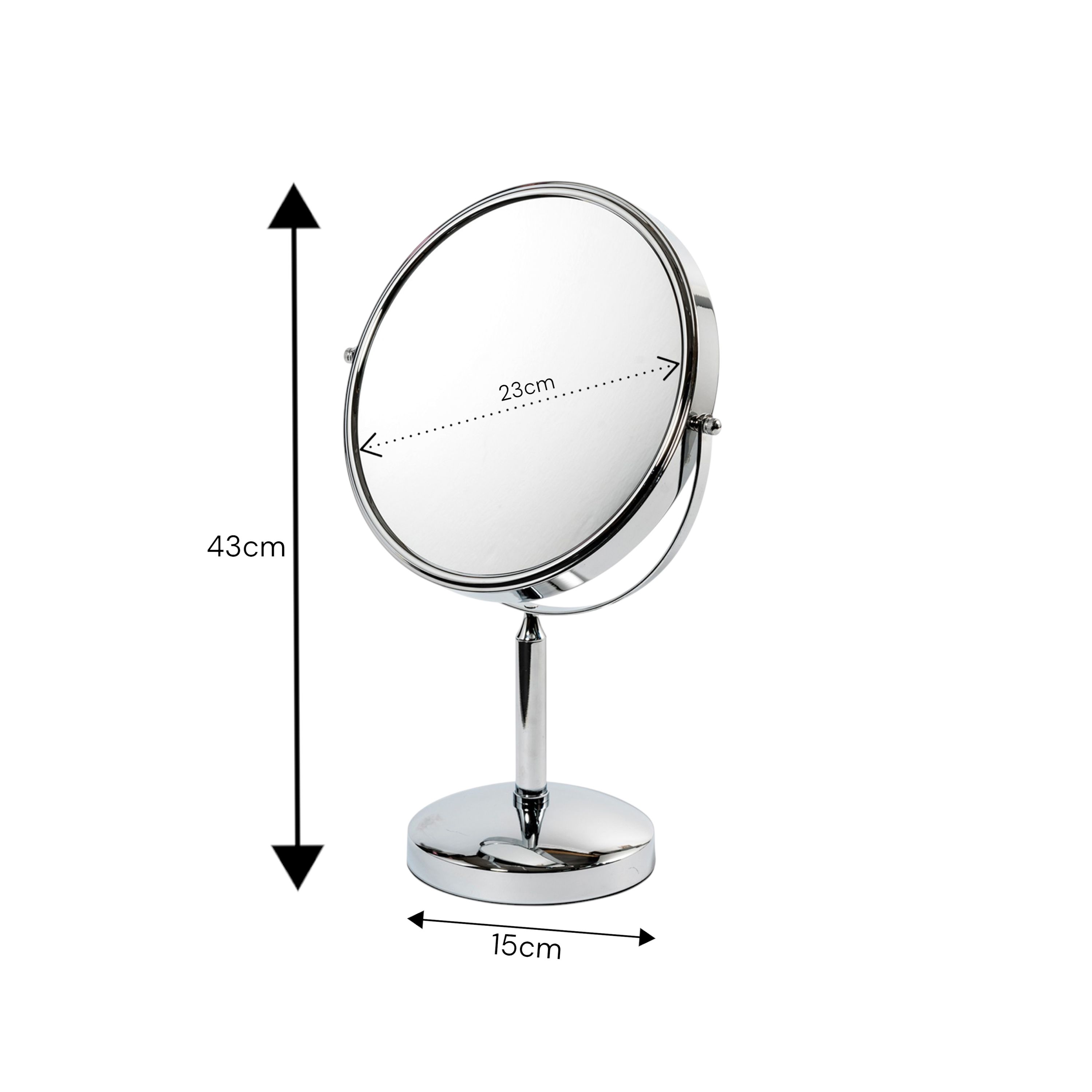 Showerdrape Helios 3x Magnifying Chrome Round Vanity Mirror