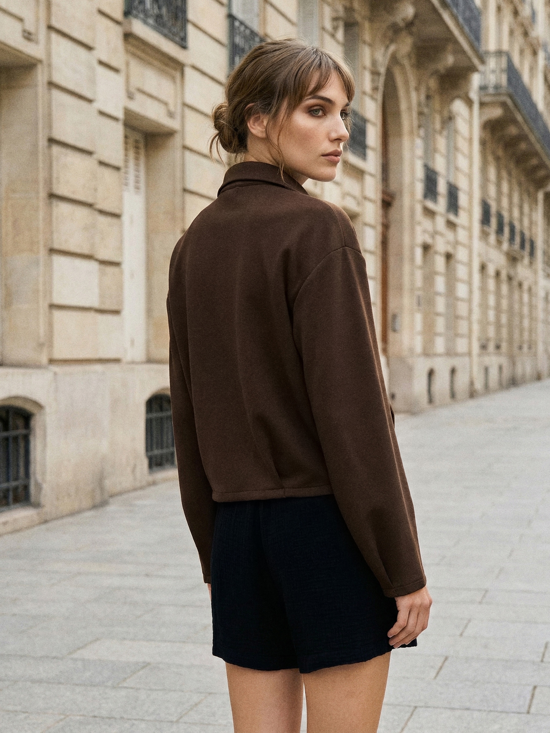 Bluza bomberka soft touch z domieszką wiskozy