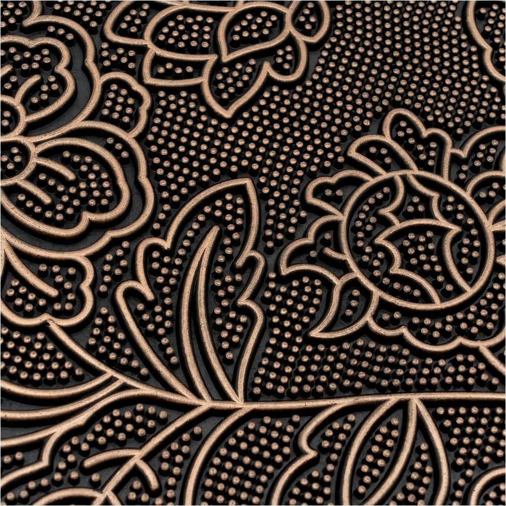 - Essuie-pieds floral en gomme 75x45cm