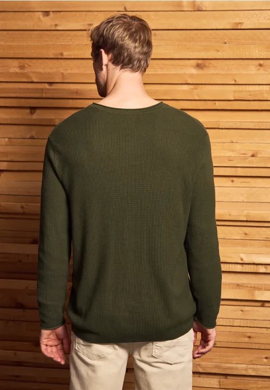 Rundhals Strukturpullover