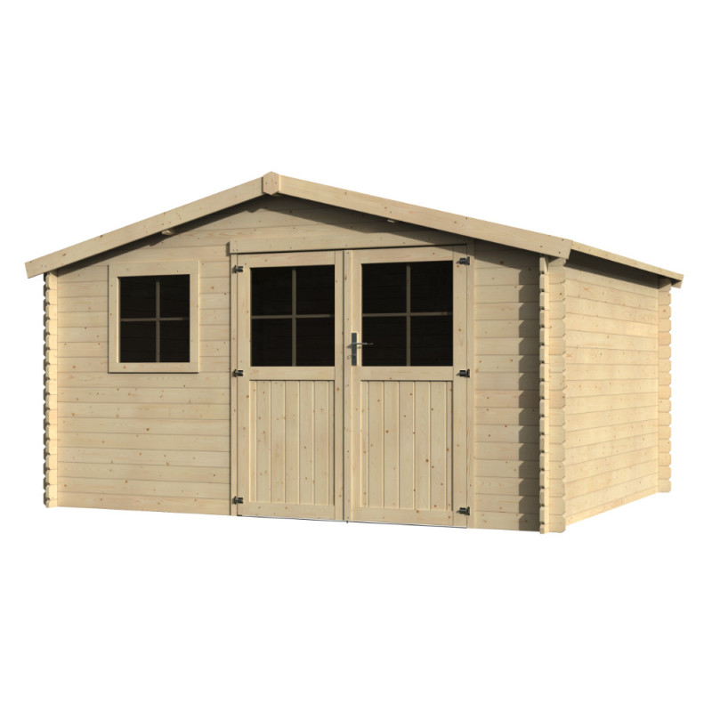 Abri de jardin en bois Frevent V2 28 mm 4,14 x 3,3 m DÉCOR ET JARDIN