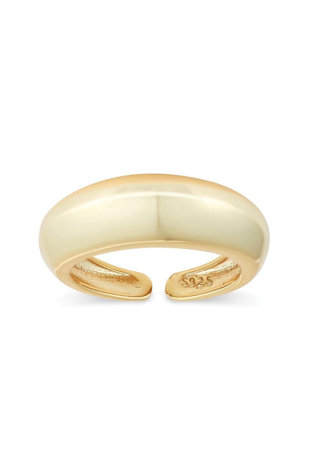 Elk & Bloom Thick 18K Gold Dome Ring