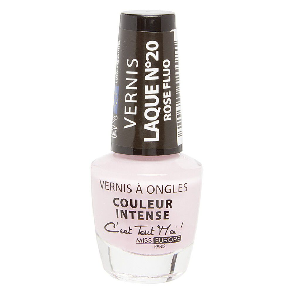 Vernis à ongles laqué rose fluo n°20