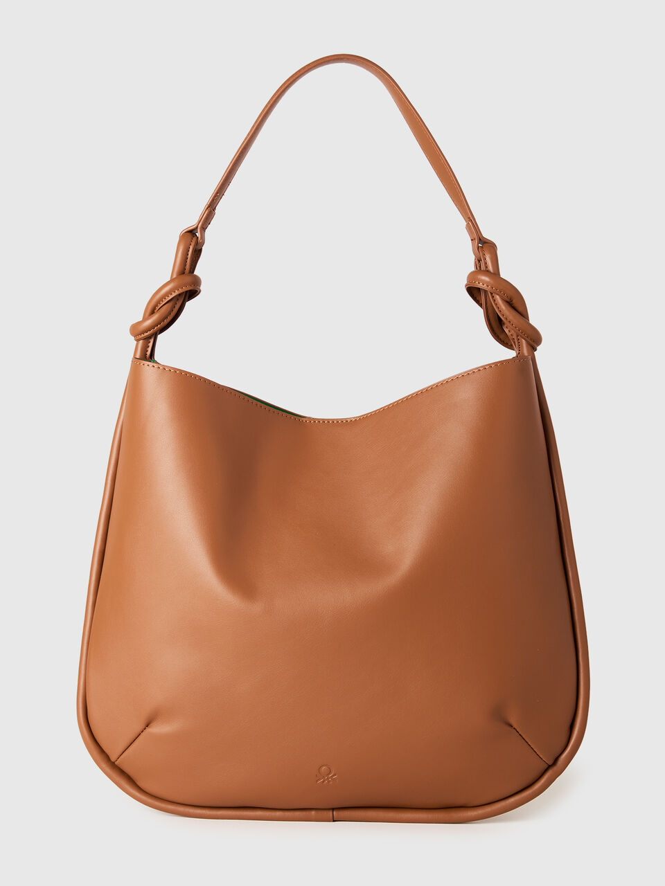 Maxi hobo bag in leather color